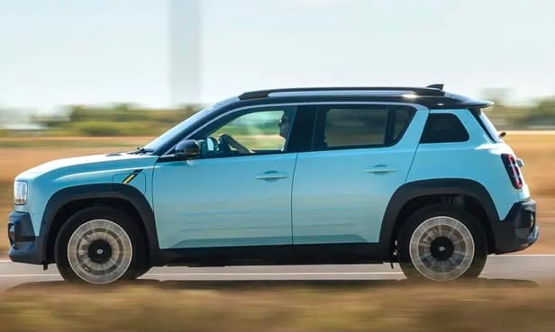 Electric car on the road